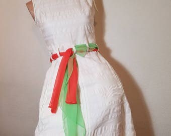 FREE SHIPPING 1960 MOD Cotton Hourglass dress
