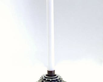 Bike Gear Candle Holder, Upcycled bike parts, Bike Chain, Recycled, Steampunk, Bike art, Bike parts, Cyclist Home, Guy gift, Housewarming