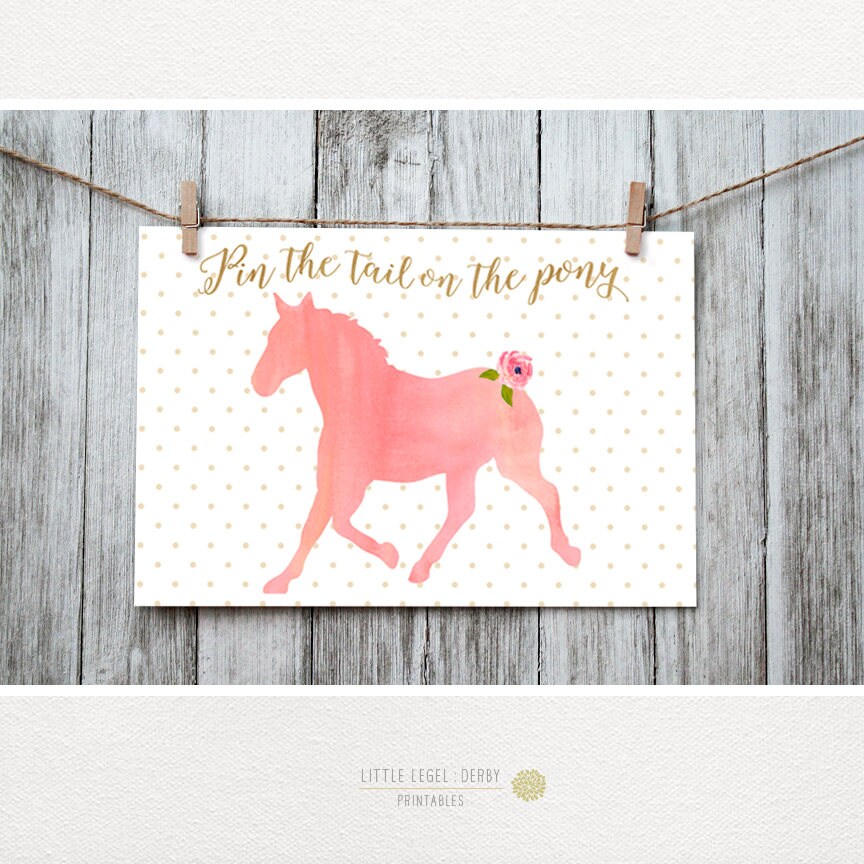 Pin the Tail on the Pony. Coral. Pin the Tail Game. Horse Pin the Tail on the Pony. Coral. Pin the Tail Game. Horse