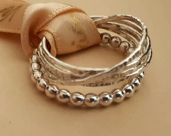 silver russian ring interlocking ring beaded ring wedding rings stackable unisex rings - Etsy Wedding Rings silver russian ring interlocking ring beaded ring wedding rings stackable unisex rings - Etsy Wedding Rings