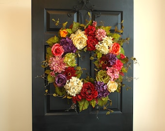 spring wreaths for front door wreaths summer wreaths gift decorations outdoor wreath birthday gift summer wreath