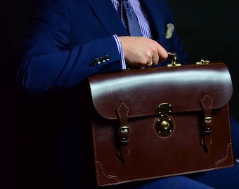 Bridle leather briefcase MTO/bespoke