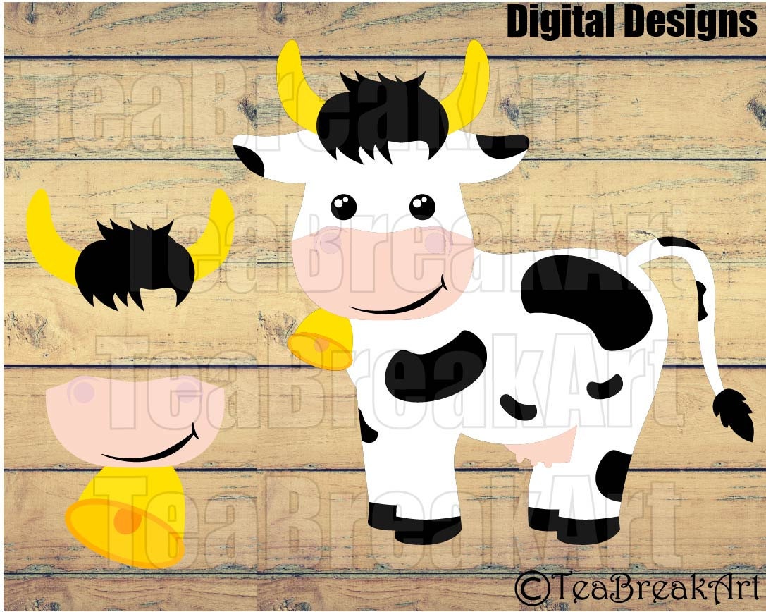 Download Lady Cow ClipArt and Cutting Files SVG PNG EPS jpg iron on