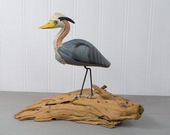 great blue heron figurines