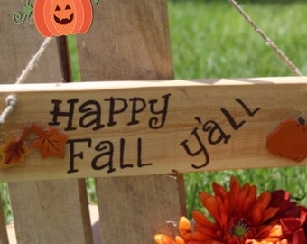 Wooden fall sign | Etsy