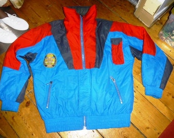 VTG 1995 RARE JAMES RIZZI CRESSON MULTICOLOUR CACTUS PADDED SKI JACKET UK 14 16