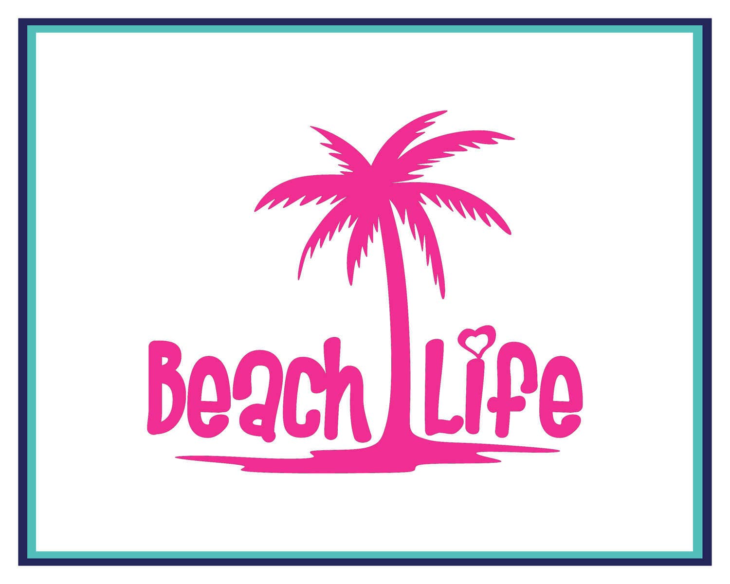 Beach Life Decal Palm Tree Decal Beach Life Car Decal