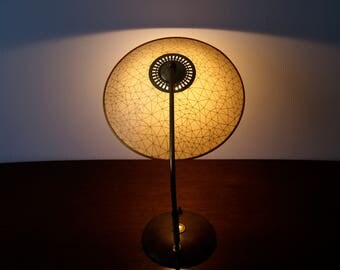 Mid century table lamp - TEMDE - table lamp - brass umbrella lamp, lamp