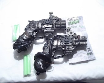 Steampunk Gun Nerf Gun LARP cosplay replica weapon: 2 handpainted customised Zombie Strike working Nerf guns with punked bag FREE P&P in UK