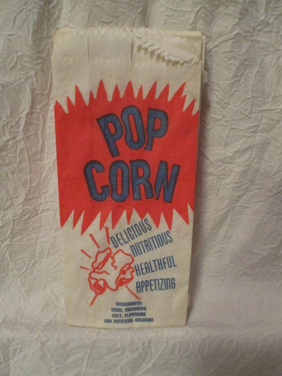 Set of 19 Vintage Small Popcorn bags Ephemera