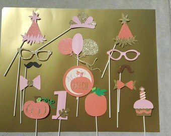 Personalized Pumpkin Patch Birthday Photo Booth Props