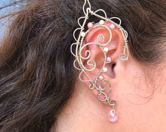 Wire Ear Cuffs, Elf Wire Earrings, Wire Wrapped Earrings, Wire Jewelry, Copper Elf Ears, Elf Ear Cuffs, Elvish Jewelry, Elven ears
