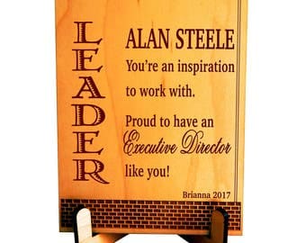 Executive Director Custom Gift, Boss's Day Gift, Gift to our Leader and ED, Manager Gift, Thank you Gift to my Boss, Desk top decor, PBA006
