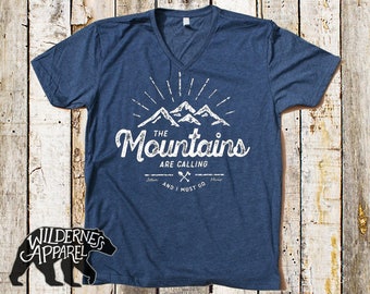 The Mountains Are Calling And I Must Go T Shirt ~ John Muir ~ Hiking Shirts ~ Mountain Hiking Shirts ~ Hiker Shirts ~ Take A Hike Shirt