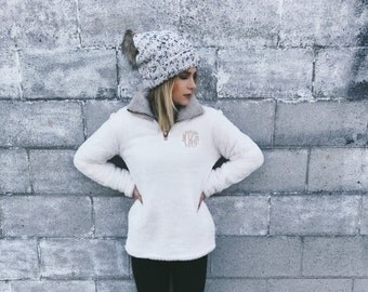 SALE - Monogrammed Cozy Fleece Pullover