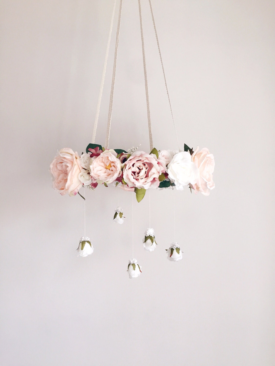 Peachy pink nursery mobile crib mobile baby girl mobile