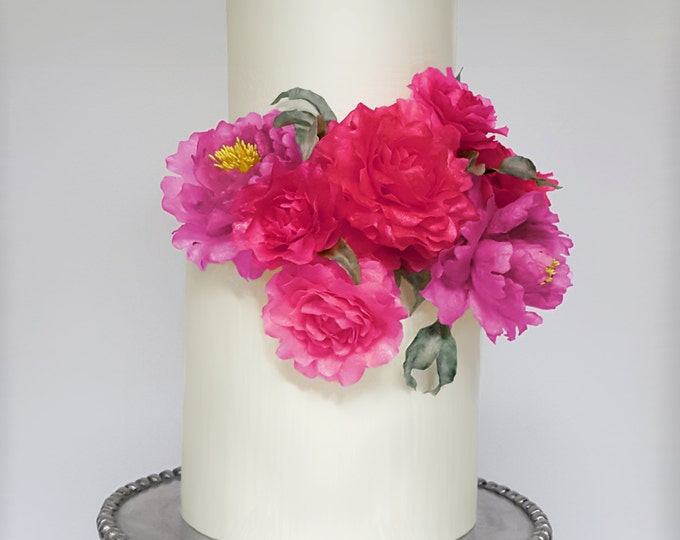 Edible Wafer Paper Flower Arrangements for Cakes by Lynda Christine