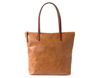 Brown Leather Bag // Large Leather Tote // by JulietteRoseDesigns