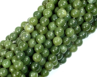 Canadian Jade Beads, 6mm Round Beads, 15.5 Inch, Full strand, Approx 64 beads, Hole 1mm, A quality (179054003)