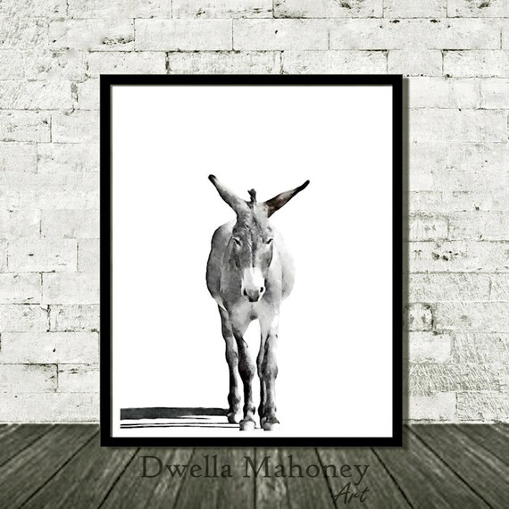 Donkey Print Donkey Wall Art Printable Digital Nursery