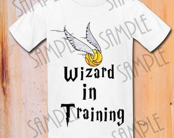 Harry Potter T-shirt "Wizard in training " Printable iron on transfer,Digital Download,Harry potter ,customize