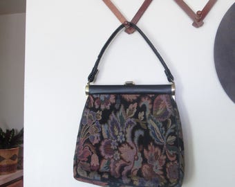 Vintage Handbag, Tapestry Bag, Floral Tapestry Bag, Floral Tapestry purse, JB Handbag