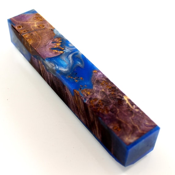 Hybrid Resin Wood Pen Blanks stabilized Maple burl mixed with