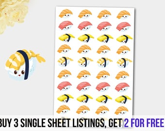 Tasty Sushi Planner Stickers, Sushi Stickers, ECLP
