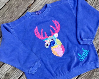 Comfort Colors Patchwork Buck Personalized Shirt