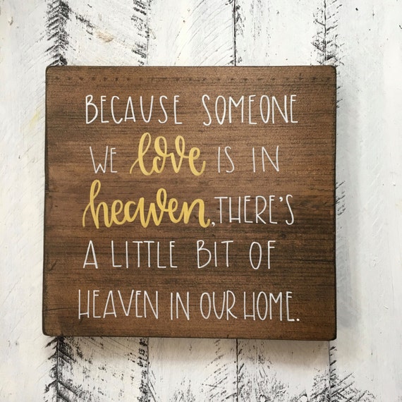 A Little Bit Of Heaven In Our Home Wood Sign Custom Wood