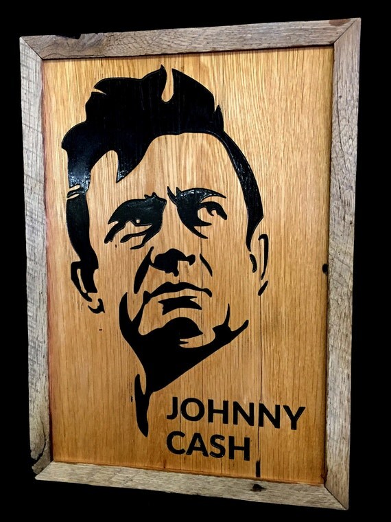 Reclaimed Barnwood Wall Art Johnny Cash