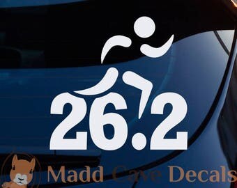 26.2 Marathon Running Vinyl Decal Sticker