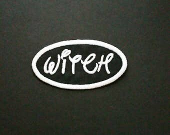 Disney witch patch. Disney style font on this patch. Feminist patch. Witchy patch.