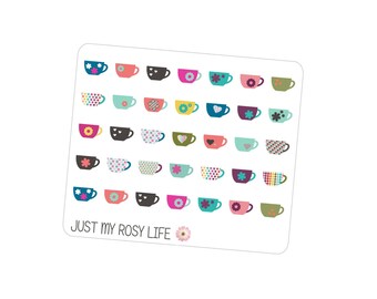 Tea Cup Planner Stickers