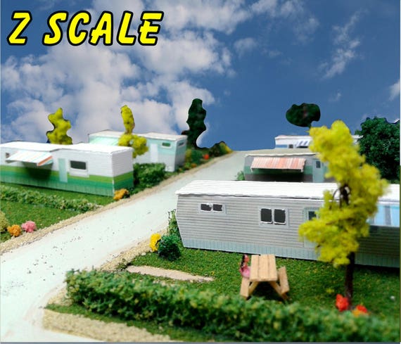 Paper Model Mobile Home Trailer Park Homes Card Stock Kits
