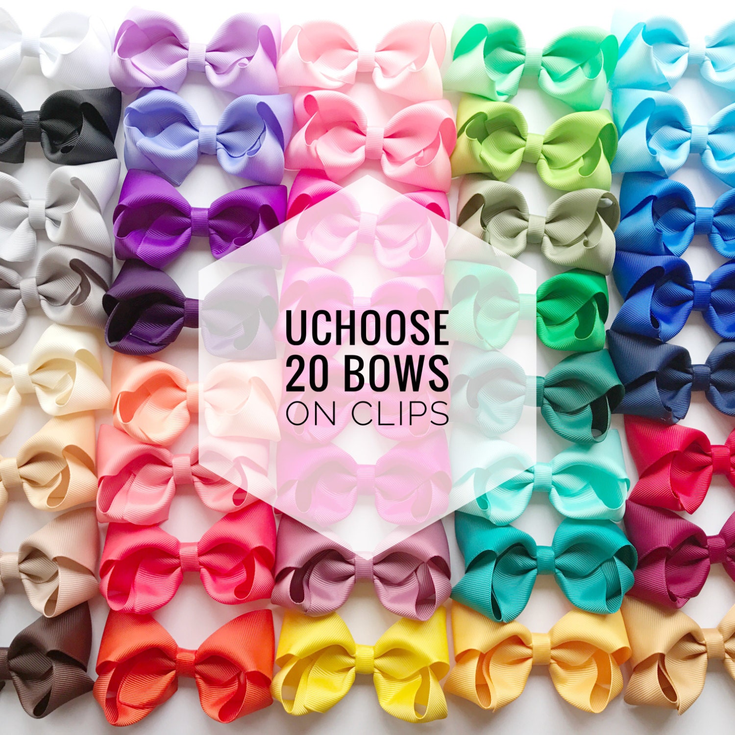 20 Hair bows on clip UCHOOSE hair bows bow bundle toddler