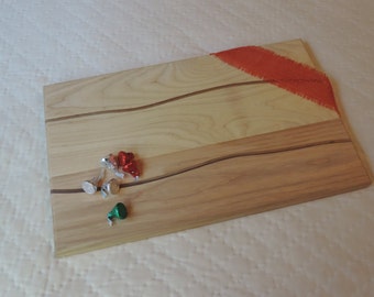 Cutting board, wood cutting board, serving tray, chopping block, inlay cutting board, wooden cutting board,