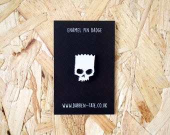 Bart Zero Enamel Pin • enamel pin - simpsons pin - skull pin