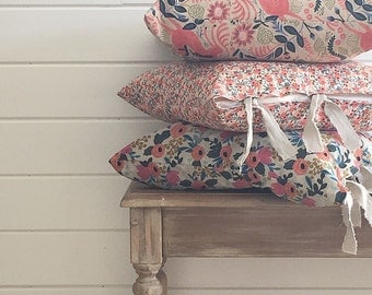 Farmhouse Pillow - Rifle Paper Co. Fabric - Custom Pillow - Custom Cushion - Chair Cushion - Bench Cushion - Farmhouse Decor