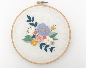 FLORAL SPRAY, PDF Embroidery Pattern, Digital Download, Floral Embroidery Pattern, Floral Needlework