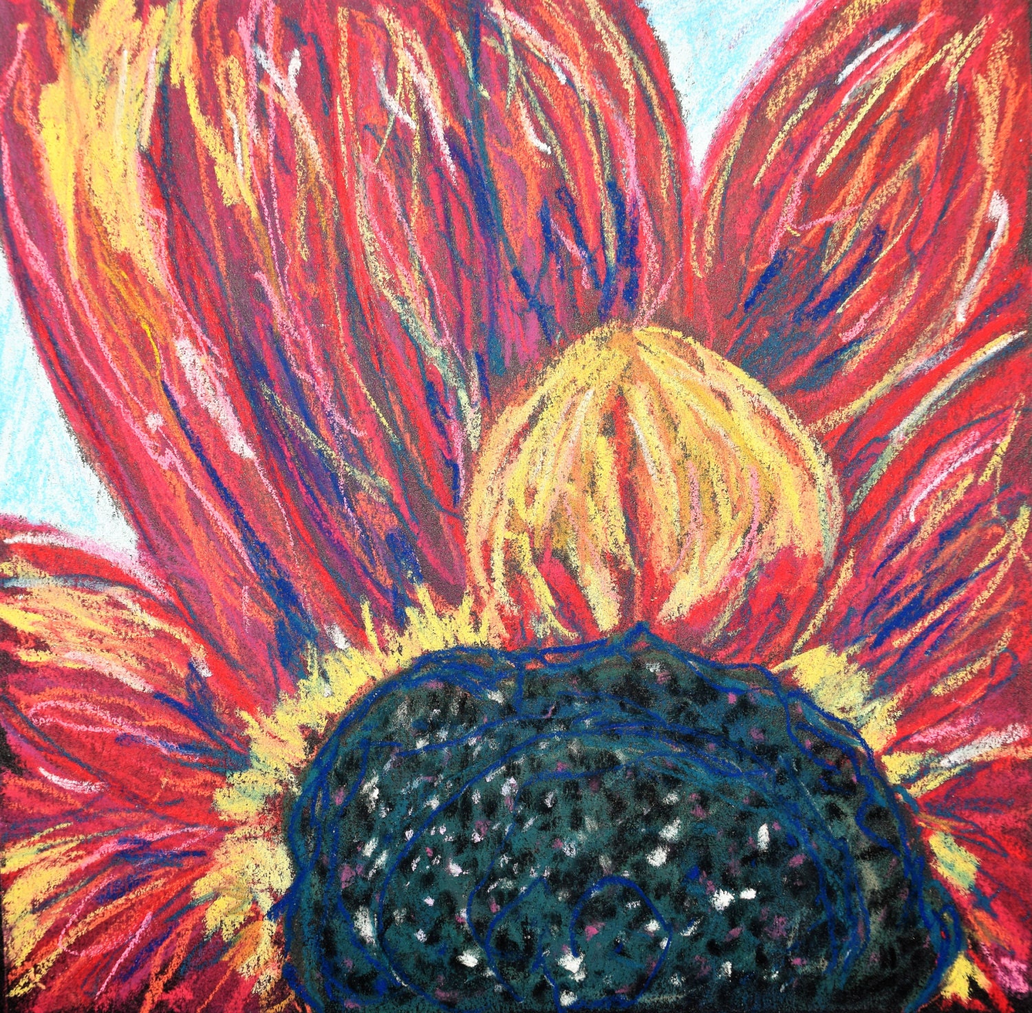 Sunflower Pastel Painting