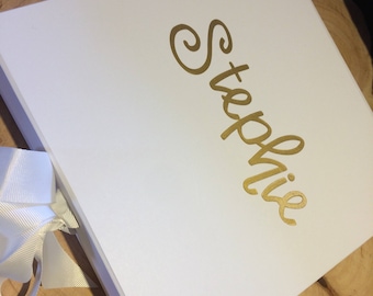 Bridesmaid gift box, grooms gift, bridesmaid personalised gift. Wedding gift box