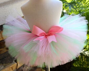 Mint and Light Pink Tutu, Mint Tutu, Light Pink Tutu, Newborn Tutu, Toddler Tutu, Birthday Girl Tutu, 1st Birthday Tutu