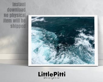 Ocean wave art, ocean photography, ocean water, ocean waves wall art, ocean photo decor, blue art, sea waves art, ocean jpg jpeg, wave art