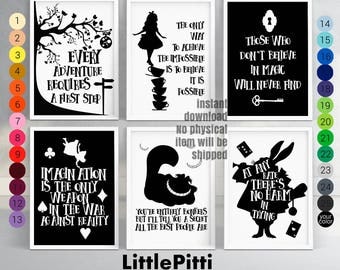 Alice in wonderland decorations, baby girl gift, alice in wonderland quotes, baby girl nursery, disney alice in wonderland, Lewis Carroll