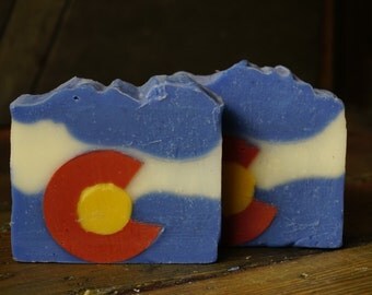 Colorado Soap | Artisan Crafted Colorado Flag Soap, Meticulously Handmade in Small Batches, Essential Oils Only