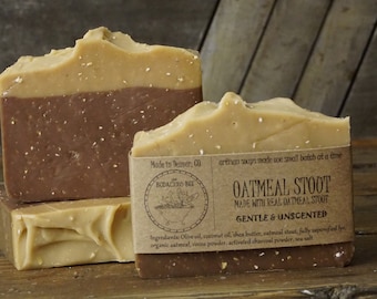 Oatmeal Stout Soap | Beer Soap, Rustic Soap, Beer Soap Bar, Unscented Soap, Artisan Soap