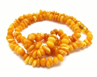 Amber necklace Genuine amber necklace Adult baltic amber necklace Polished amber necklace Beaded amber necklace Amber jewelry Vintage amber