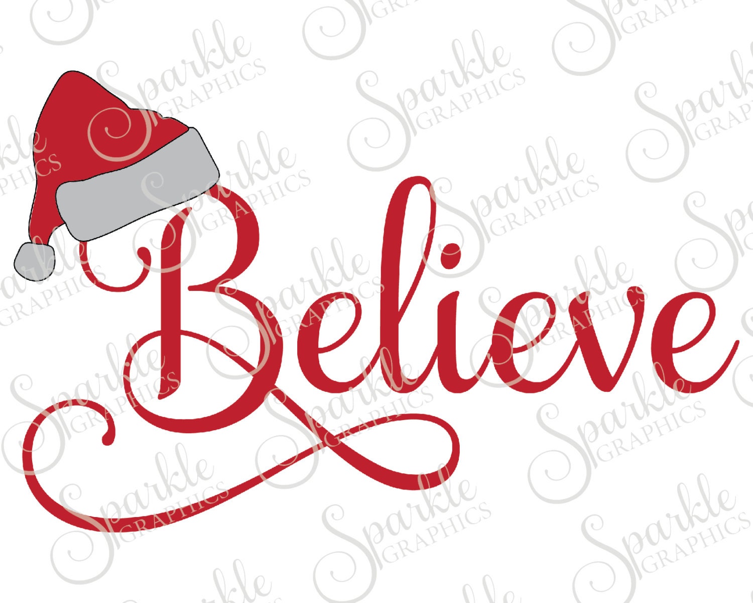 Download Believe Cut File Christmas SVG Hat Samantha Santa ...