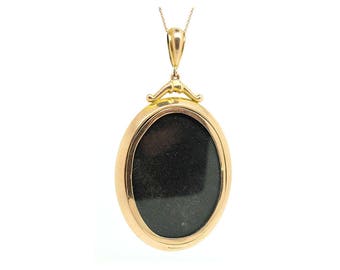 Victorian Locket | Oval Locket | Gold Locket | Rose Gold Locket | Glass Locket | Estate Locket | Gold Necklace | Large Gold Locket